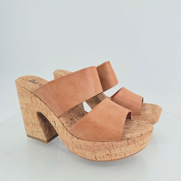 Korks Kork Ease Dezi Sandals Platform Brown Vegan Strappy Chunky Heel Size 11 - Picture 1 of 15